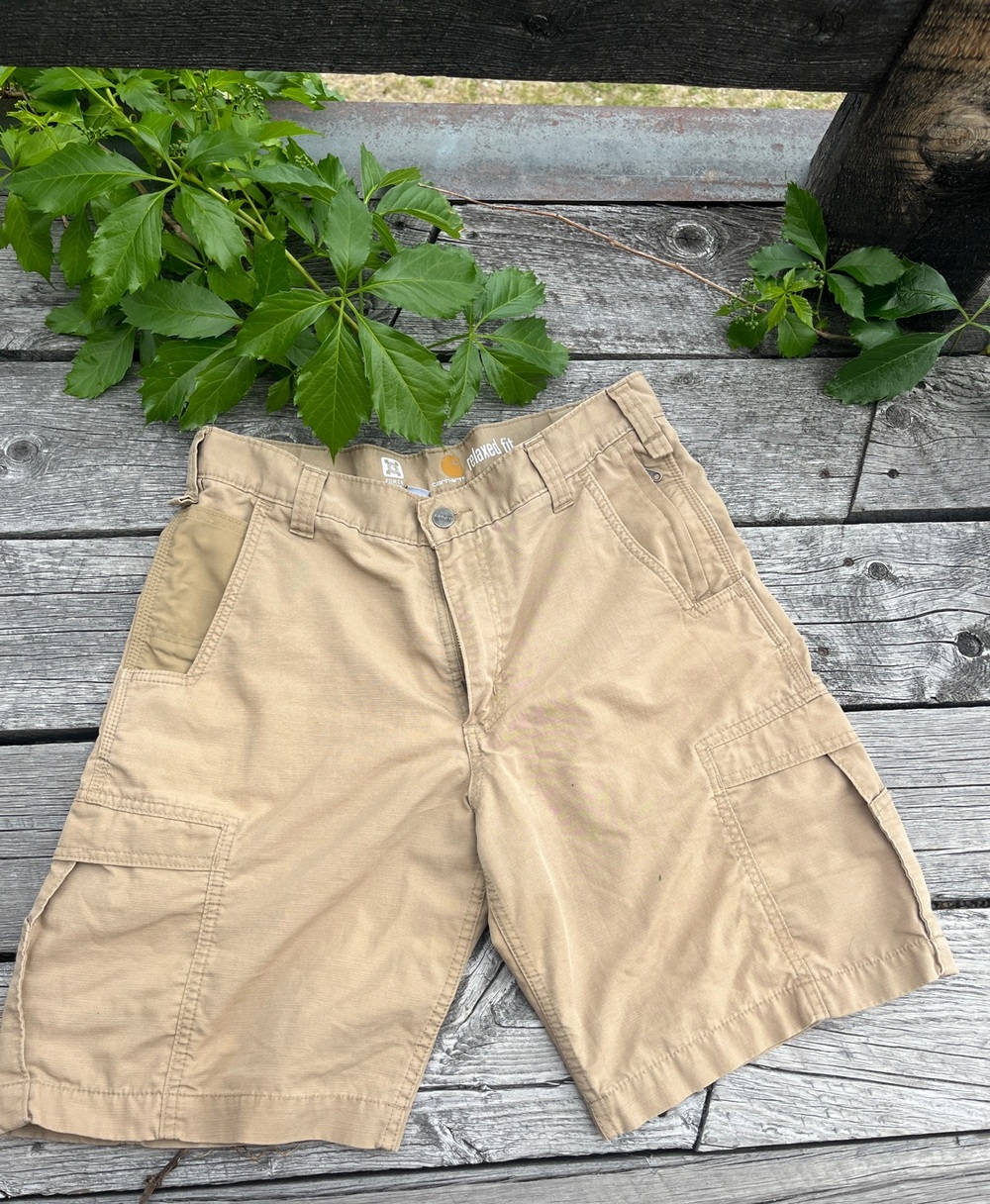 Men's Carhartt Cargo Shorts in Khaki - Comfortable Summer Utility Style